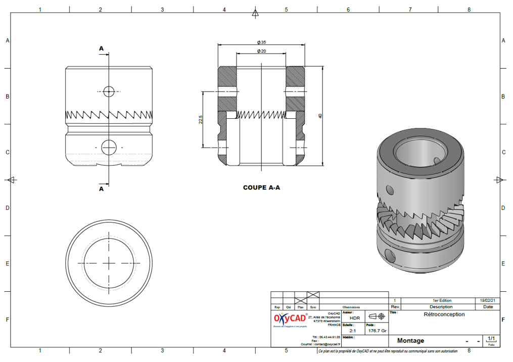 Rétroconception 3d -OxyCAD