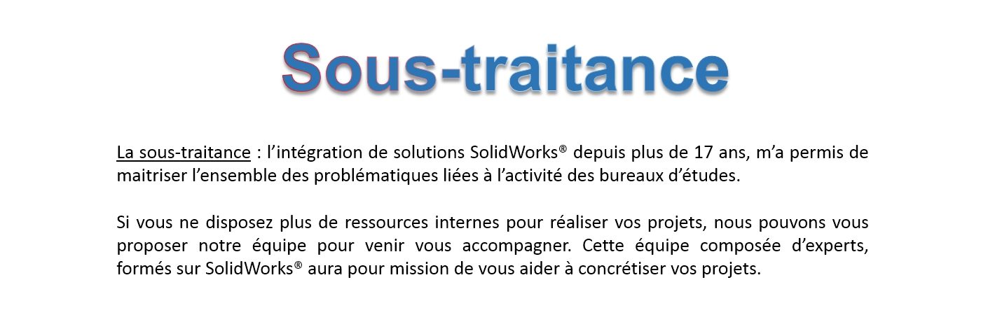 Sous-Traitance SolidWorks
